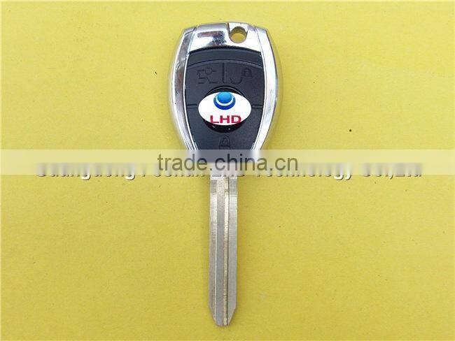 3 buttons blank transponder key shell for Toyota TOY43 blade remote key