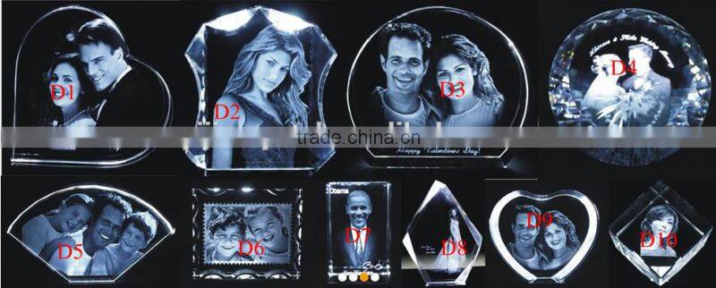 Lighted Photo Crystal Panel, Crystal Iceberg Photo Frame, Glass Picture Frame For Souvenir Gifts