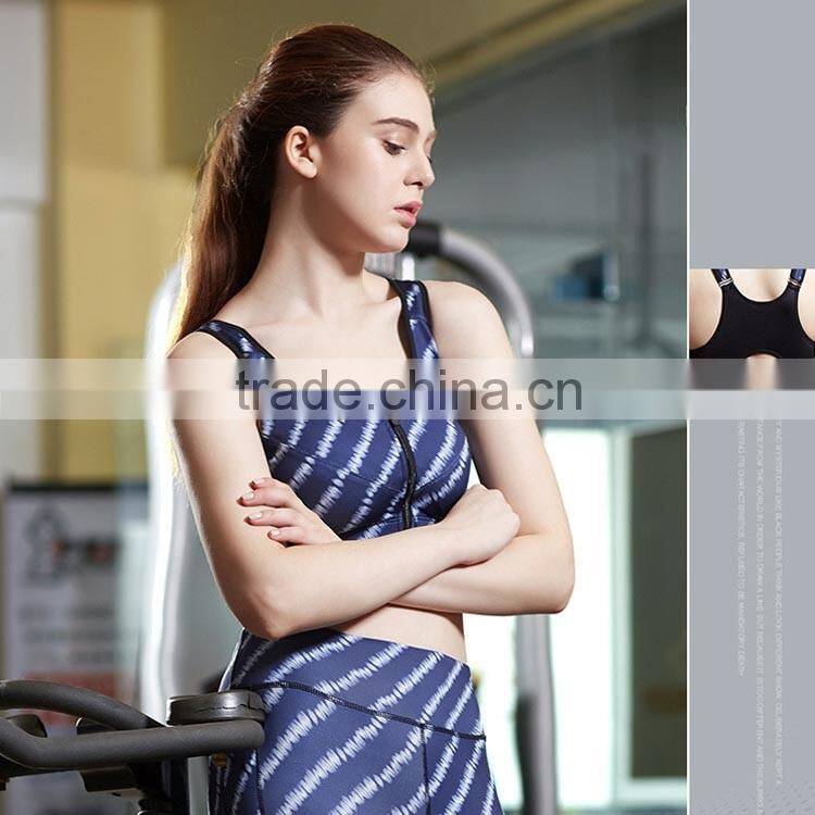 Women's fitness padded Yoga bra quick-drying bra running fashion bra active wear sexy sports bra with zipper