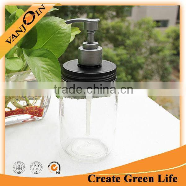 Clear Glass Soap Jar With Pump Sprayer