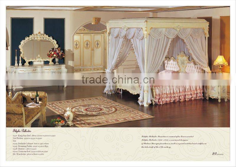 luxury french style bedroom furniture set- French antique furniture