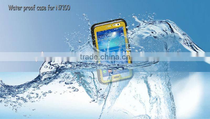 Newest hard PC Material waterproof case for Samsung galaxy note 2