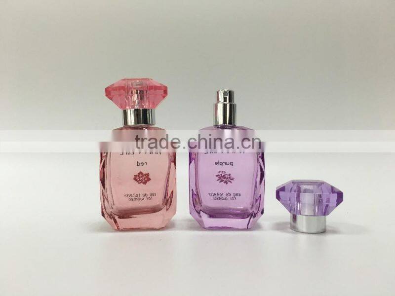 Rectangle Crystal Empty Perfume Glass Bottle 40ml