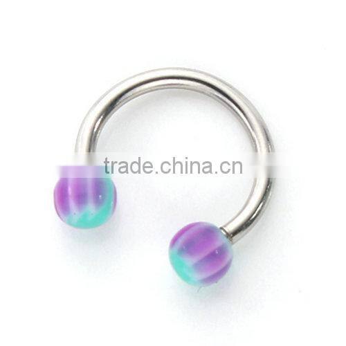 Beautiful Fashion Fake Unique Acrylic Balls Nose Ring Lip Ring Eyebrow Rings CBR Piercing Jewelry