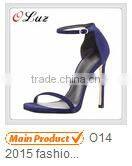 O6 Wholesale fashion winter ladies knee high long boots calf skin and fine elastic leather ladies boots