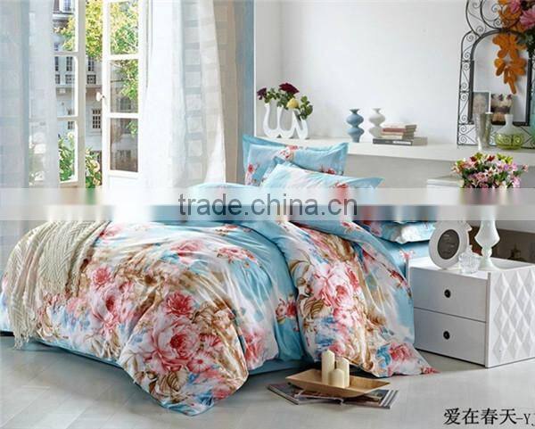 beautiful bedding set adult sheet printing bed cover
