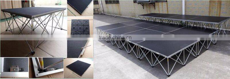 instal moving aluminum install portable stage riser