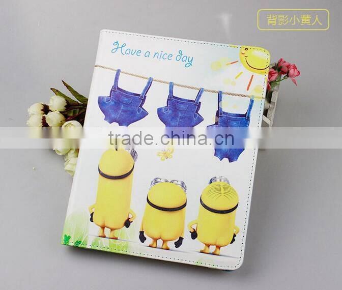 Cartoon Despicable Me Minions Rotation Case For iPad Air 2 iPad Air