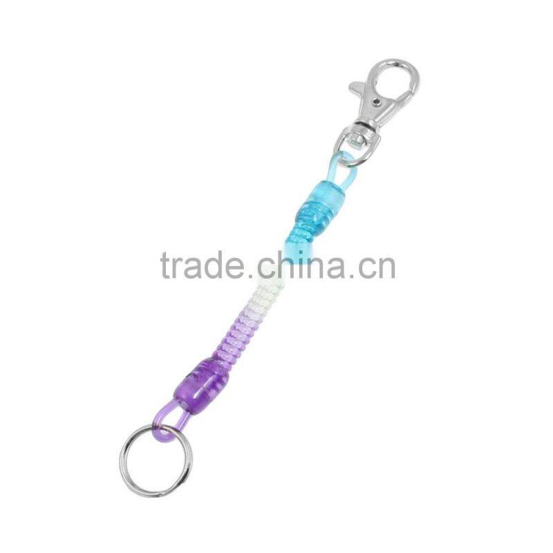 YIWU Factory Stretchy Spring Coiled Strap Lobster Clip Retractable Spiral Coil Cable/Tool Lanyard