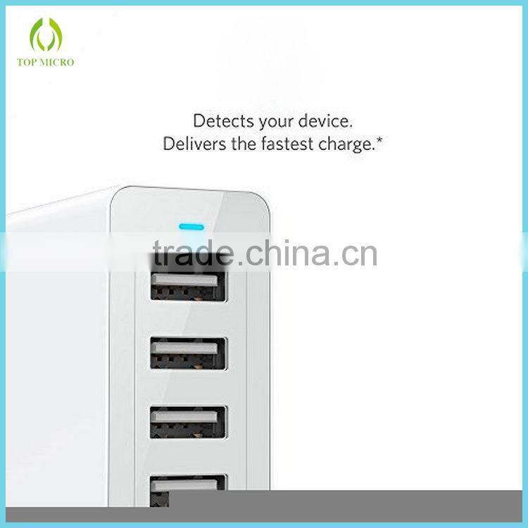 Wholesales 10A US/EU/UK/AU/KS Socket Multi Port USB Charger Station Wall Charger
