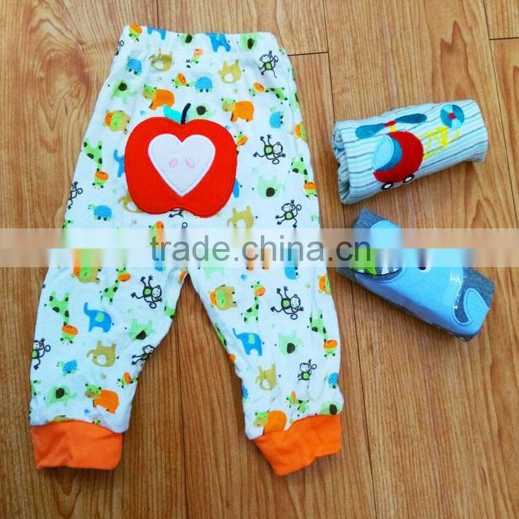 Salable100% cotton new pattern baby leggings