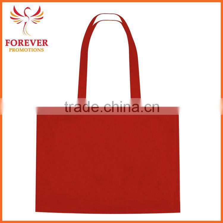 Promotional Cheap Non-woven Blank Tote Bag With Cross Stitching On Handles