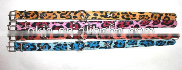 Fashion PU Collar, colorful dog strap