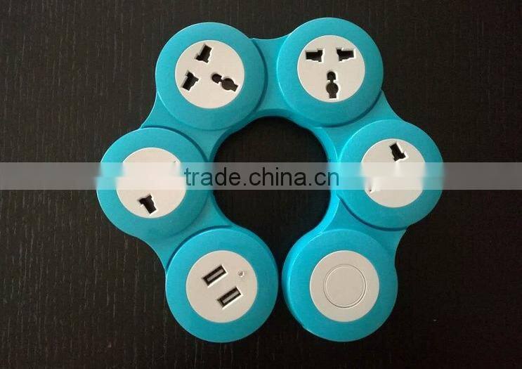 CMP 3/4/5 ways Multifunction 3m cord wire 360degree electrical round extension socket with switch