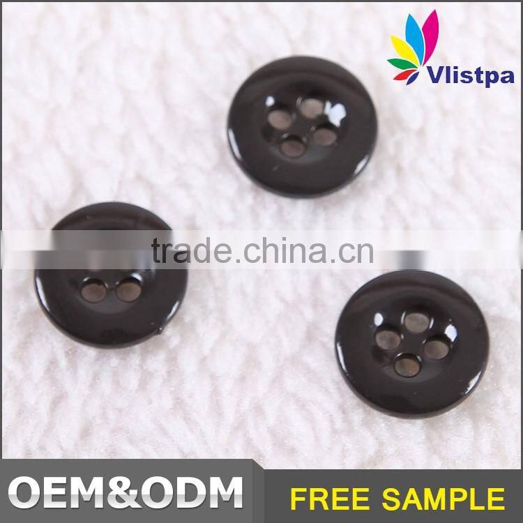 Free sample ! OEM/ODM flatback 8mm 10mm 20mm round plastic 4 hole shirt button