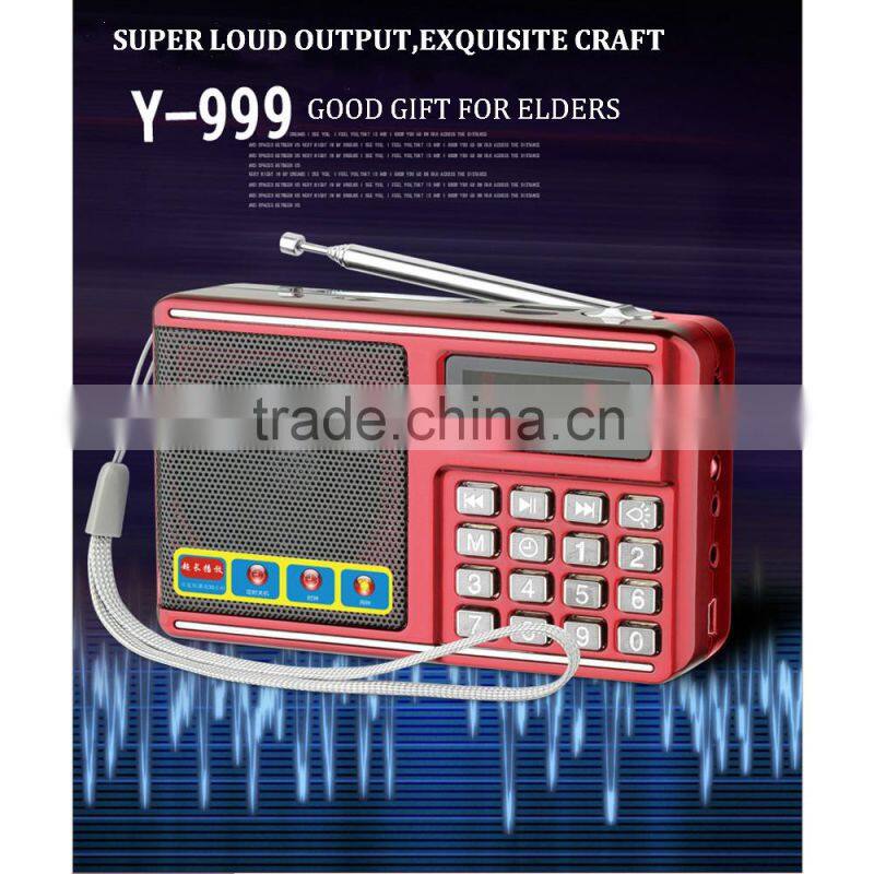 Alarm clock portable digital radio speaker