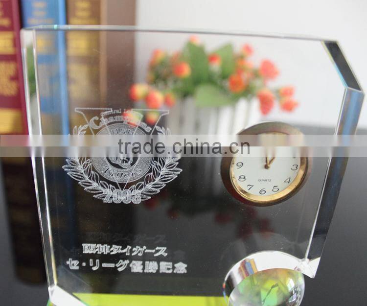 souvenior table crystal clock for office