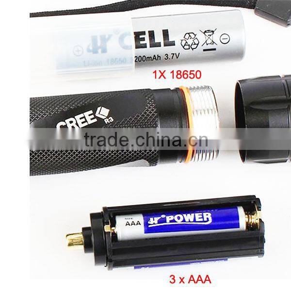 1174 New Multi Function Zoomable police torch led emergency torch linterna led