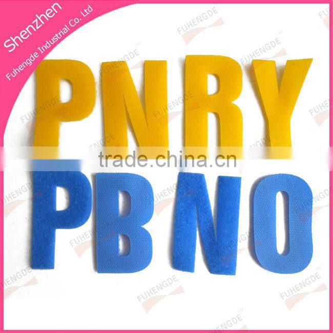 Customized different styles t-shirt hook loop letters