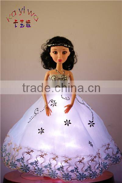 LED Light Clothing / Neow Glow Clothes / Fantastic White Ballet Dress with Diamonds