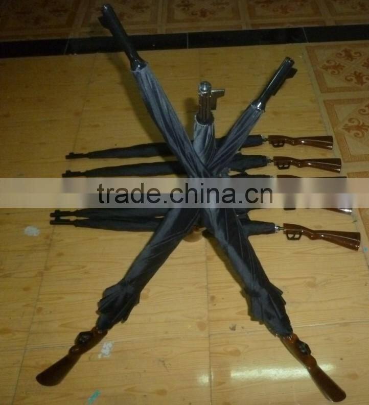 gun umbrella factory for all kind of advertising 27" stick cosplay umbrella