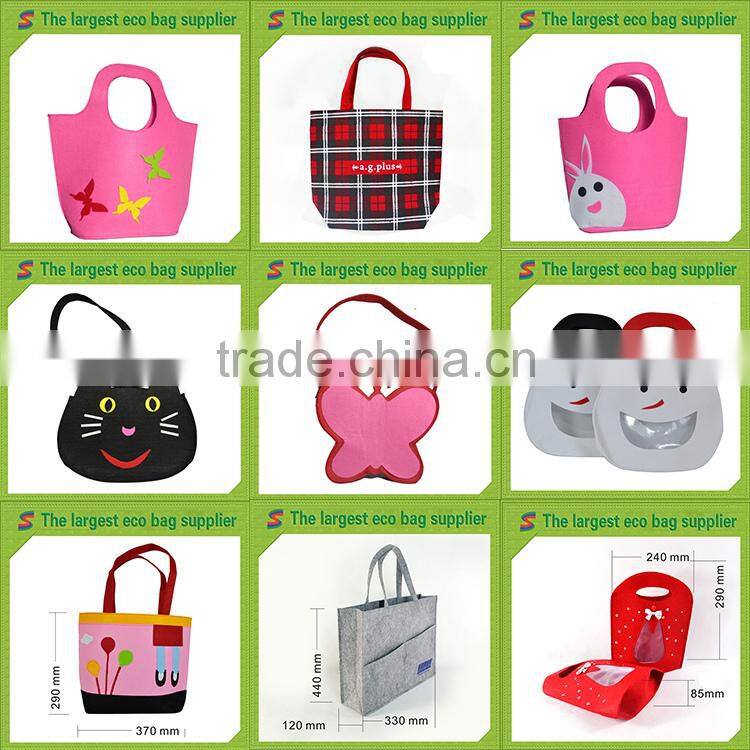 Wool Felt Messenger Bag Reusable Felt Bags