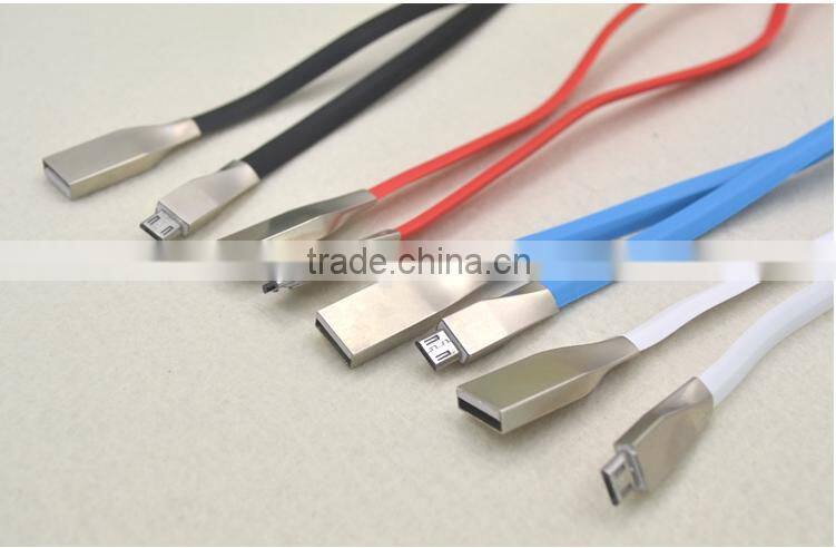 Fast Charge 2.0 Current Usb Data Sync Cable Charger Cable Metal Head Data charging Cable