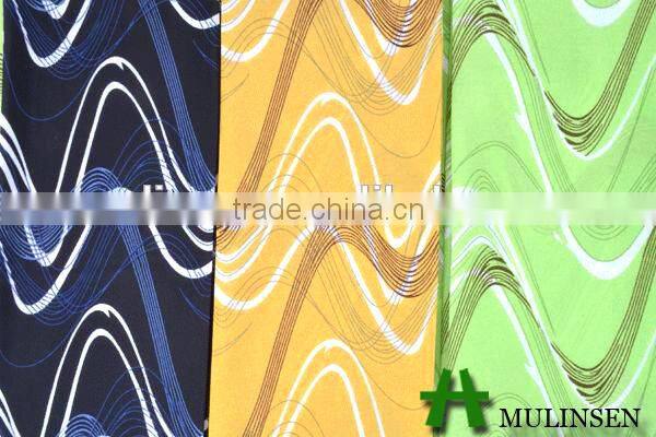 Mulinsen Textile Linellae Printed Polyester crepe koshibo fabric