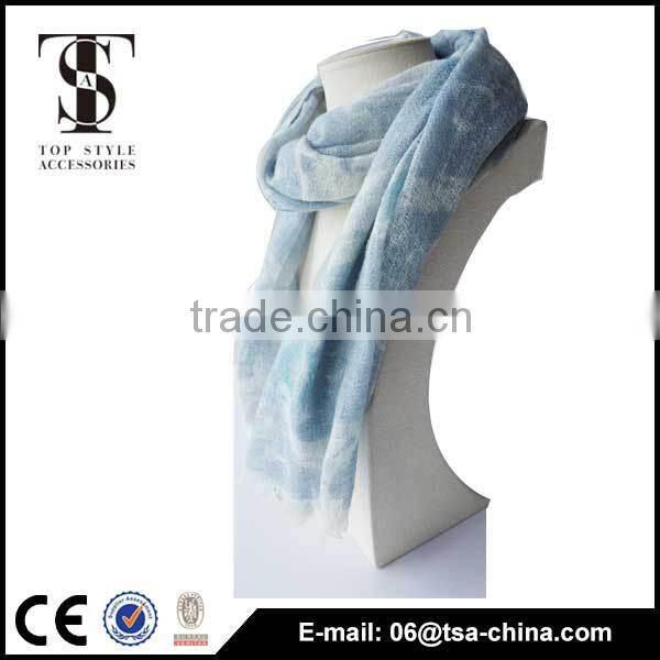 New Fahsion warn plain 100% Wool Printed Scarf