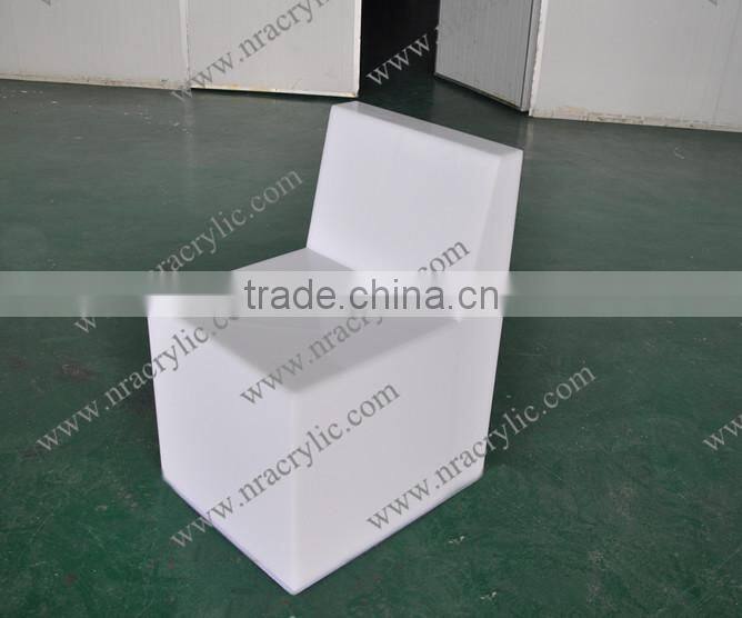 Shanghai acrylic led light sitting cube(armless but with back)