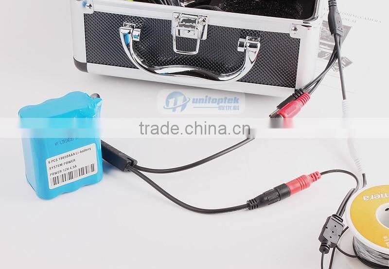 2015 New 800TVL 12 White Brignt Light 7" TFT Color LCD Underwater Fishing Camera Fish Finder Video Camera Aluminum Case