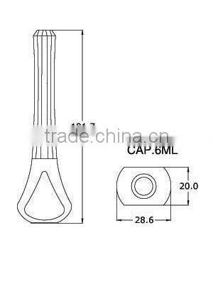 Glossy silver and purple wholesale eyeliner container