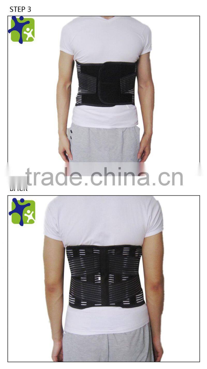 Orthopedic back supports belt with steel belt,elastic back support