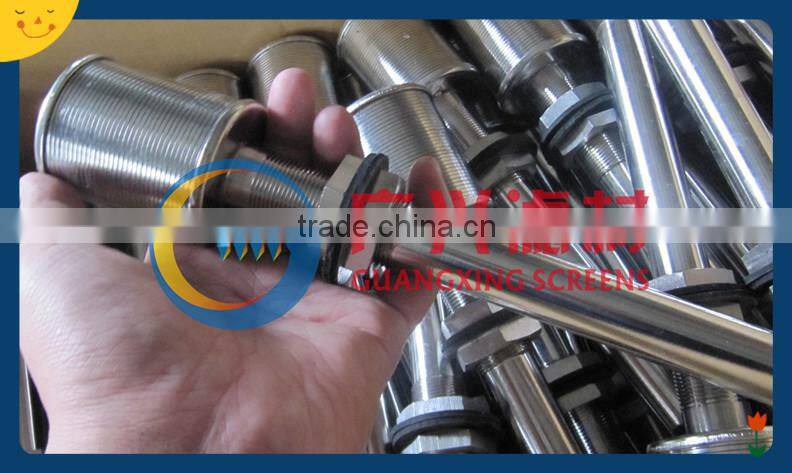 stainless steel wedge wire screen nozzle/water filter nozzle with thread coupling