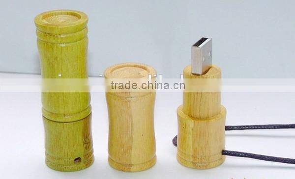 Wooden rectangle swivel usb flash drive