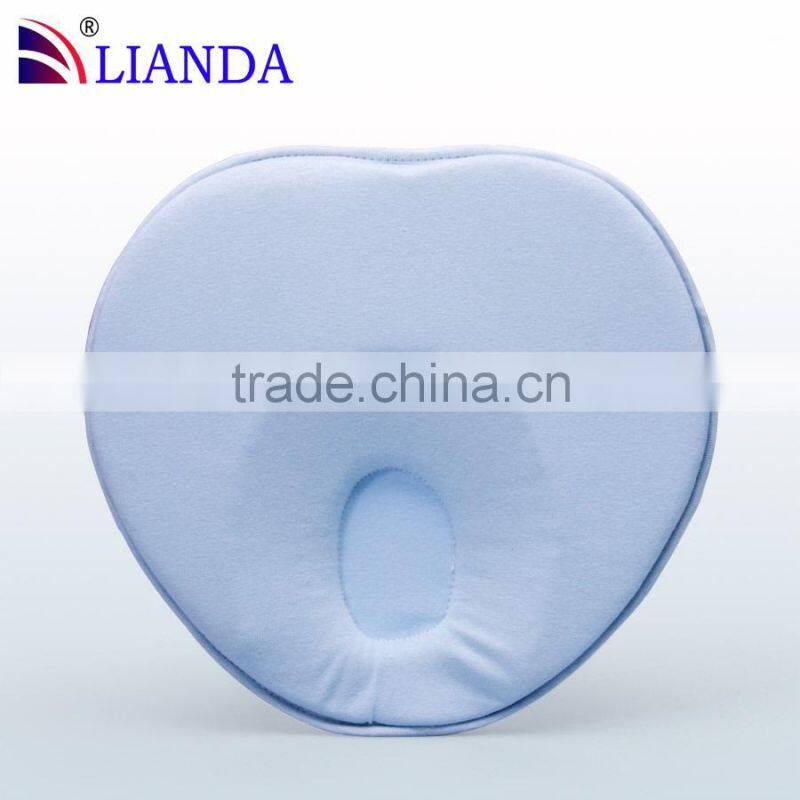 Soft Blue Baby Head Support Pillow, Baby Head Positioning Pillow, Organic Cotton Baby Memory Pillow