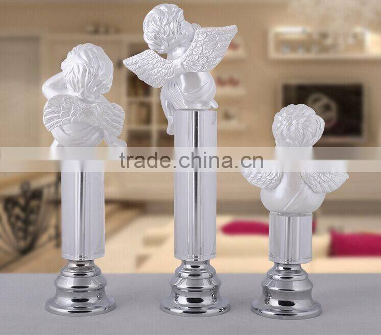 Lucky engraving beautiful crystal angels for wedding decor