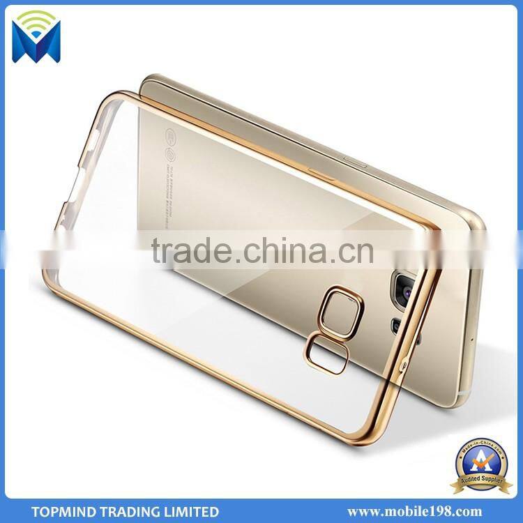 Hot Sale Cellphone Case for Samsung Galaxy S7 Edge Rose Gold Electroplating TPU Case