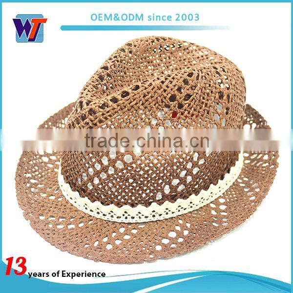 High quality summer beach straw bonnet hat