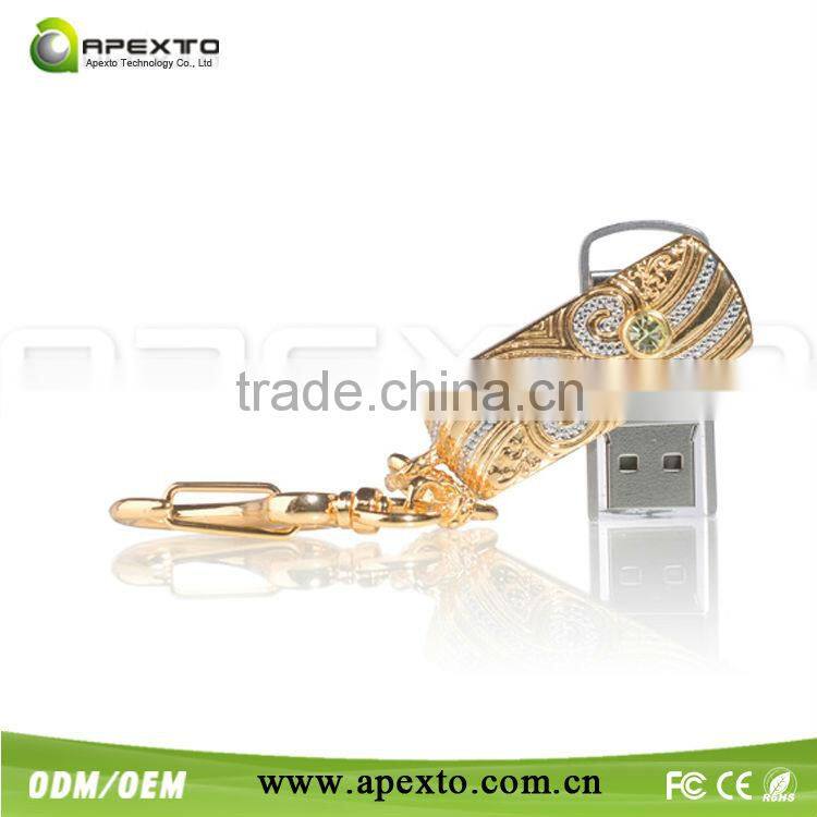 Silver jewerly usb with vanilla packing box for weding gift