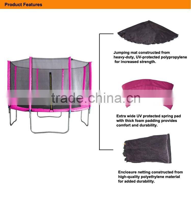 6ft Pink Trampoline for Commercial Use