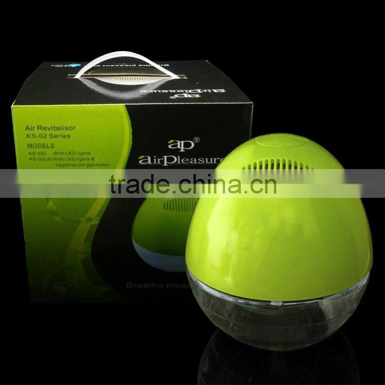 KS-02L with colorful LED lights and anion generator air purifier