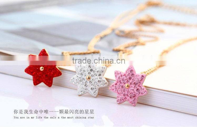 2014 Red north star pendant necklace 10375