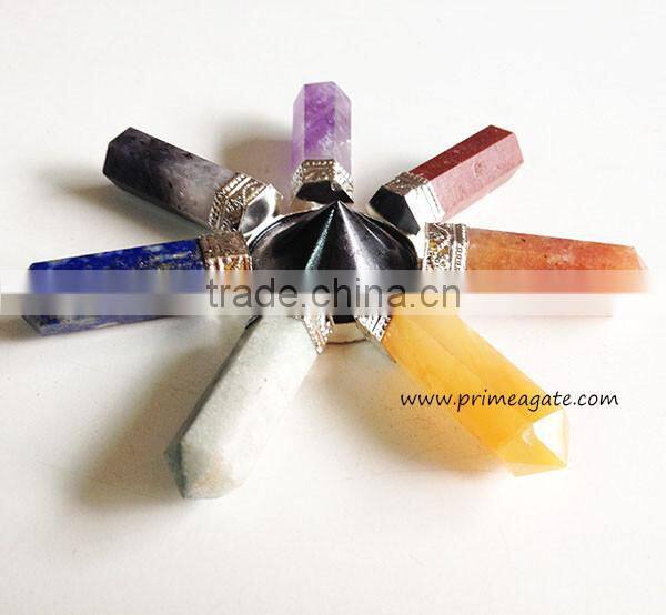 Chakra Tourmaline Conical Antenna With 7Pencil Energy Generator | Healing Crystals And Stones