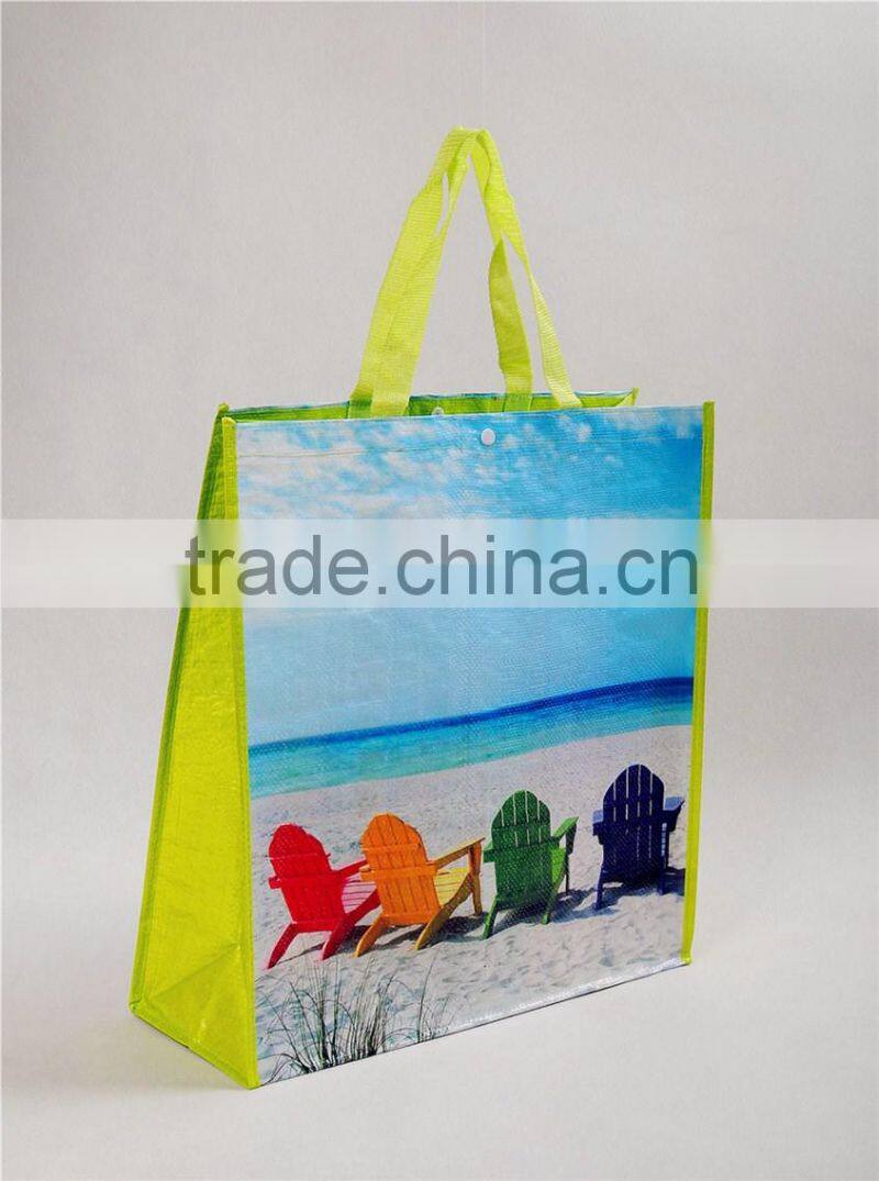 Fashion Design Laminated Heat Seal Promotional Pp Woven Shopping Bag