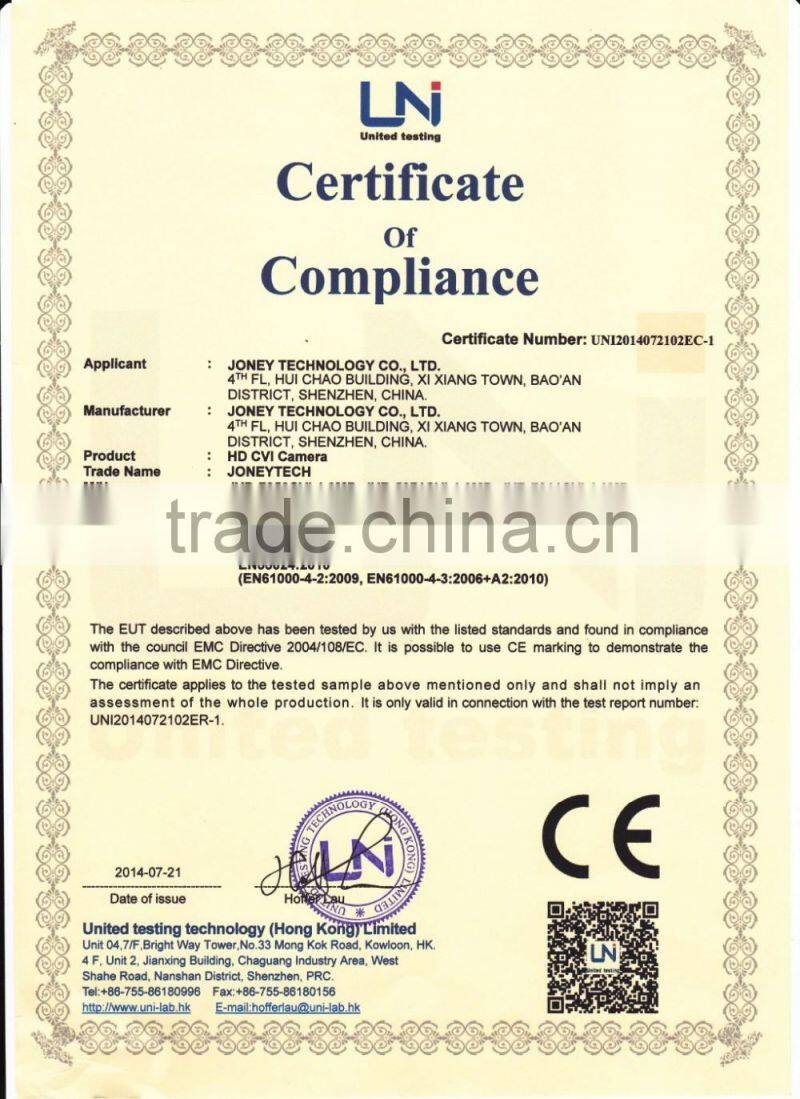 Analog/IP/HDCVI Camera 1080p HD CVI DVR 4channel HD CVI