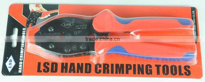 Experience production for 10years good qutails pliers for non-insulated cable links LY-110TX hand crimping tools