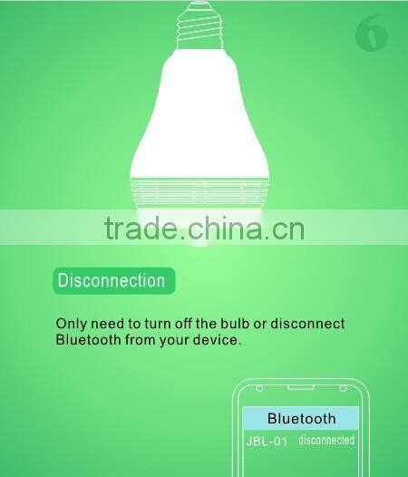 2016 RF Control Modern Style Smart Home LED Bulb Lighting 7W Multi Color Control By Wifi Phone App