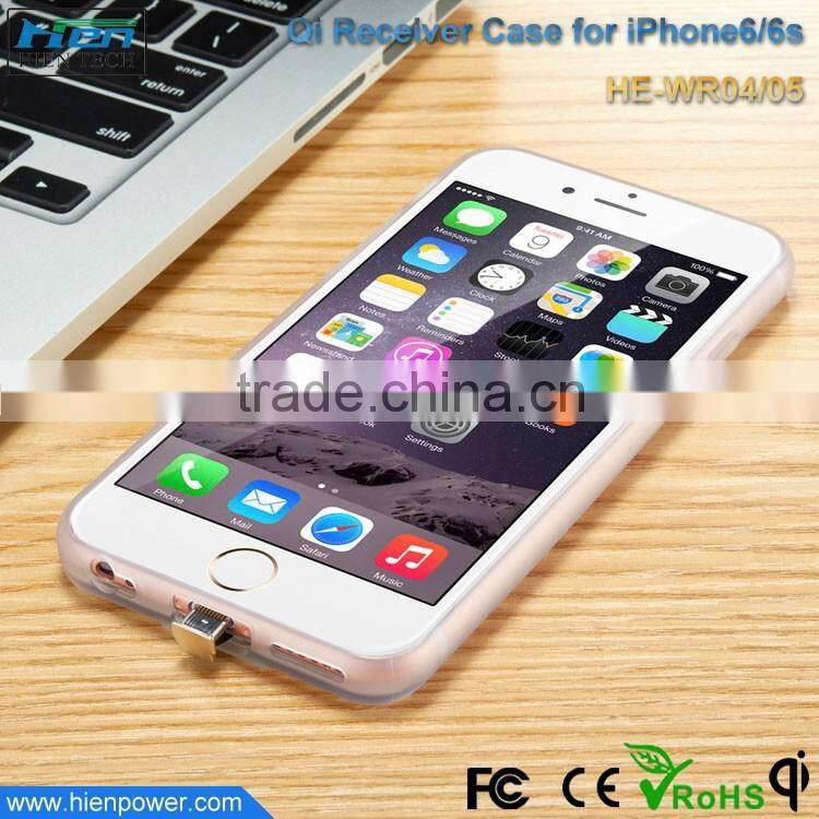 For iPhone 6 plus and iPhone 6s plus Qi Wireless Charger Receiver Case mobile phone battery charger accessories