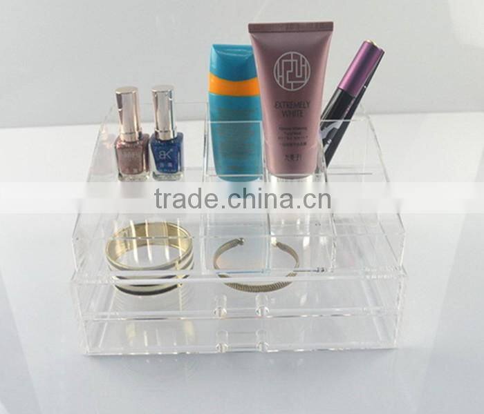 High quality clear acrylic makeup organizer display stand